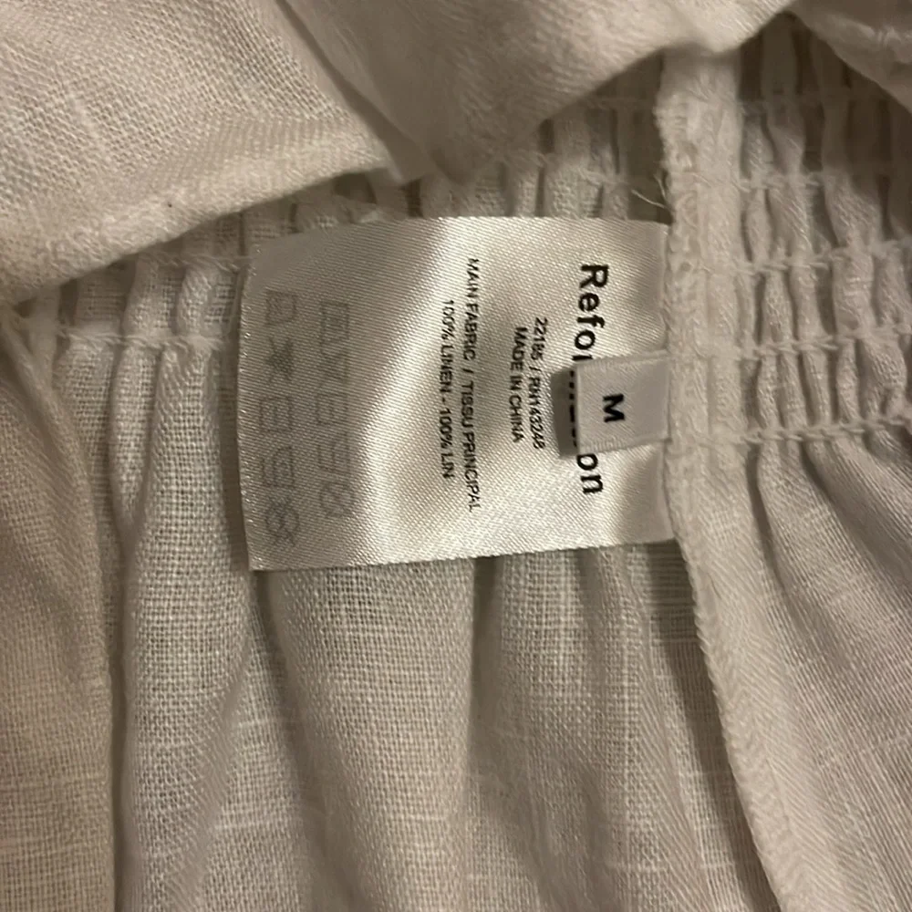 🌿Reformation Oak Grove Square Neck Linen Smock Blouse SZ M NWT
